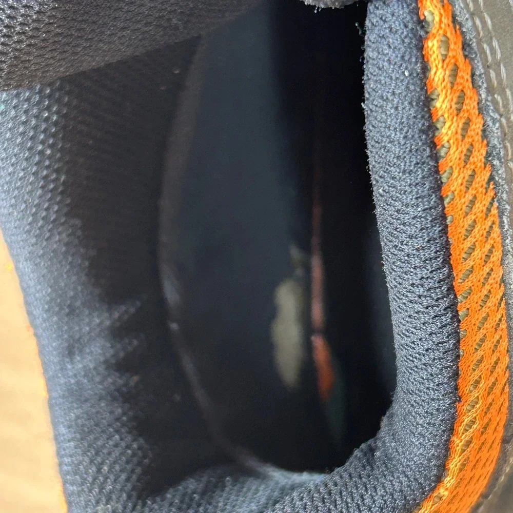 Merrell Moab 2 Mid Work Boots Mens 10.5 Grey Orange Solid Waterproof J35097
